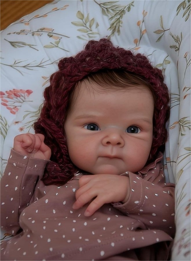 Anano Realistic Lifelike Reborn Baby Dolls Toddler Silicone Full Body Girls 18 Inch Baby Reborn Doll Silicone Full Body Eyes Open with Hair Anatomically Correct - Image 3